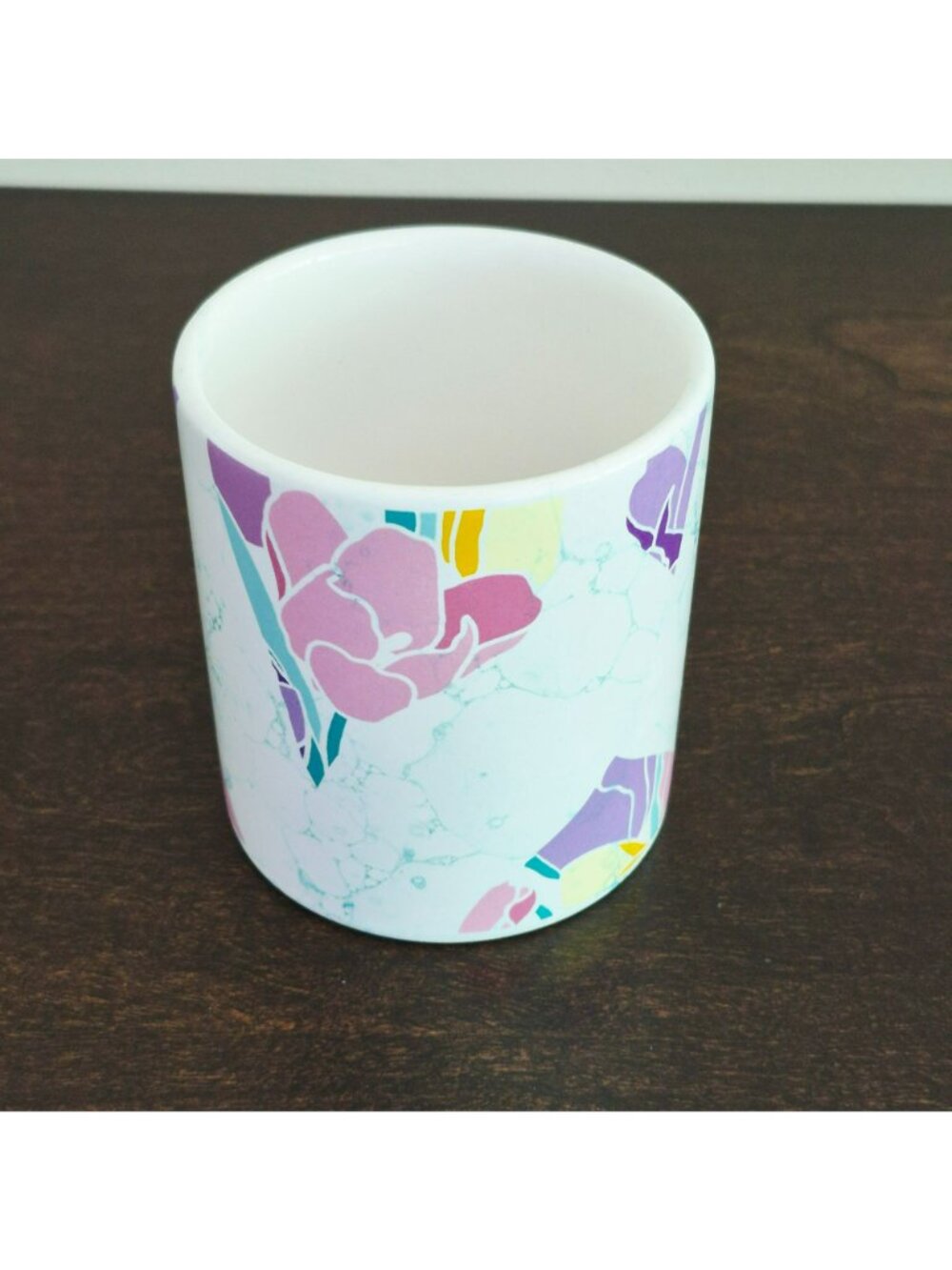 Vintage Waechtersbach Pastel Floral Coffee Mug, Earthenware, W. Germany Mark - Picture 2 of 9